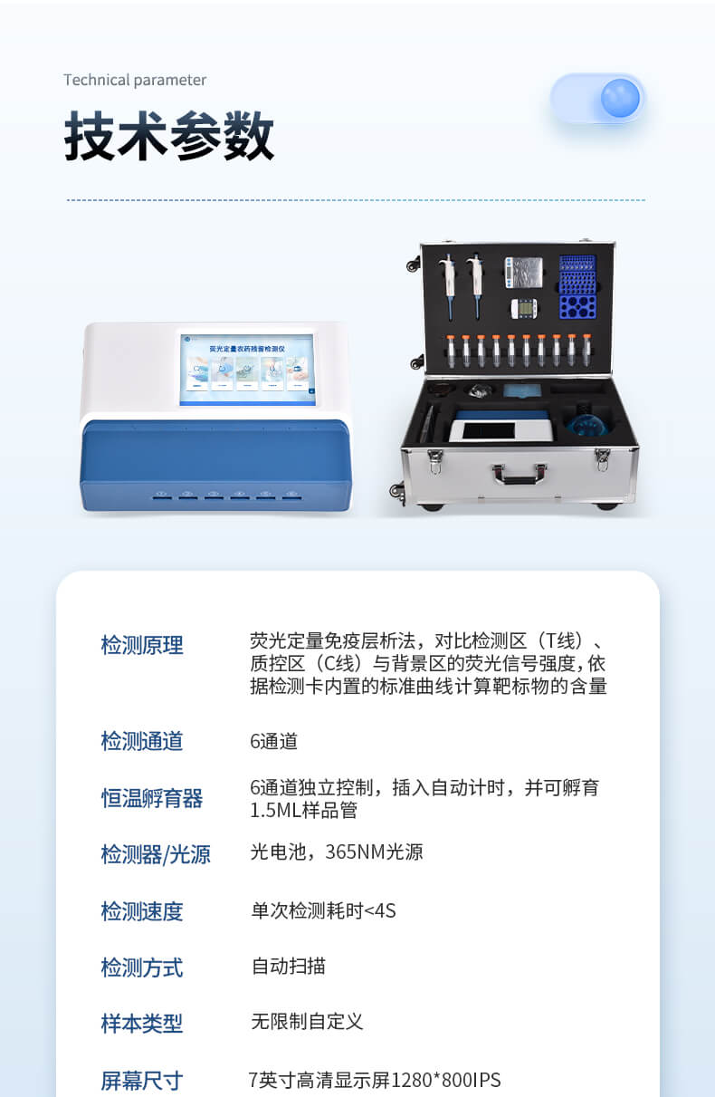 荧光定量农药残留检测仪